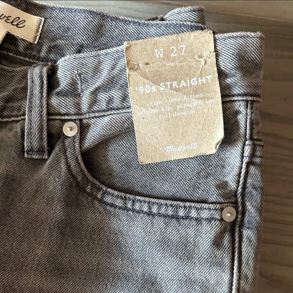 Madewell Gray The '90s Straight Jean - Picture 2 of 4